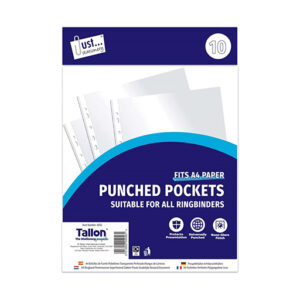 A4 PUNCH POCKETS PK OF 10