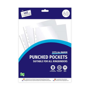 A4 PUNCH POCKETS PK OF 40