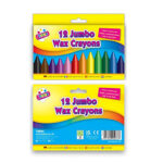 BOX OF 12 JUMBO WAX CRAYONS
