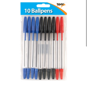 Tiger Stationery - Ball Point Pens Pack 10 Assorted.jpeg