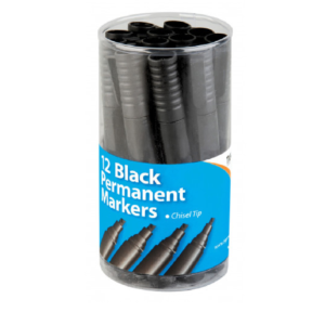 Tiger Stationery - Chisel Tip 4mm Perm Markers Tub Black.jpeg