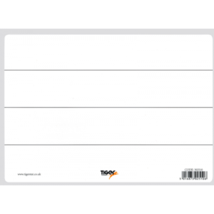 Drywipe A4 Whiteboards Lined tiger